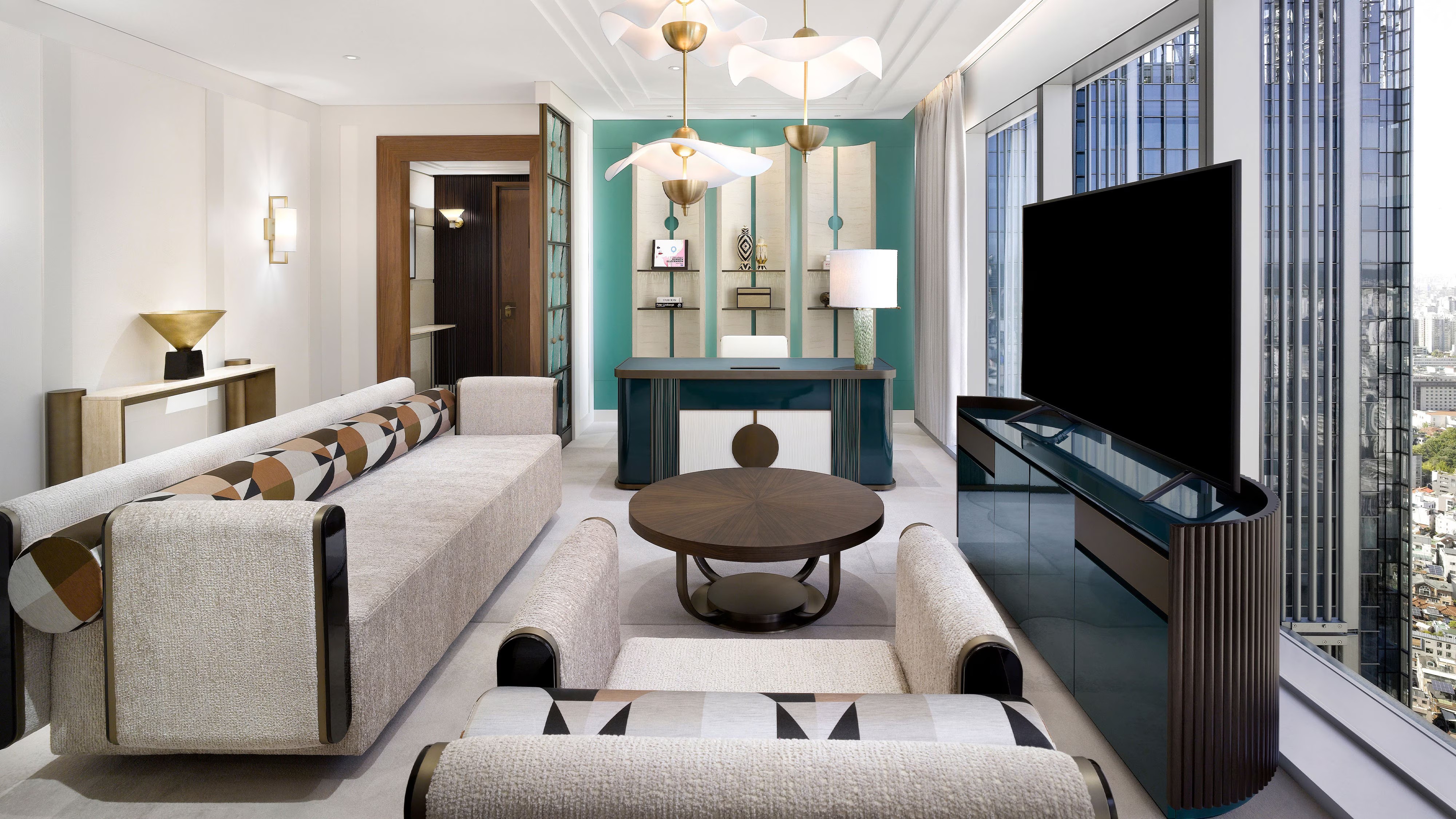 그랜드 마스터즈 1 베드룸 스위트 킹 시티 뷰 코너룸