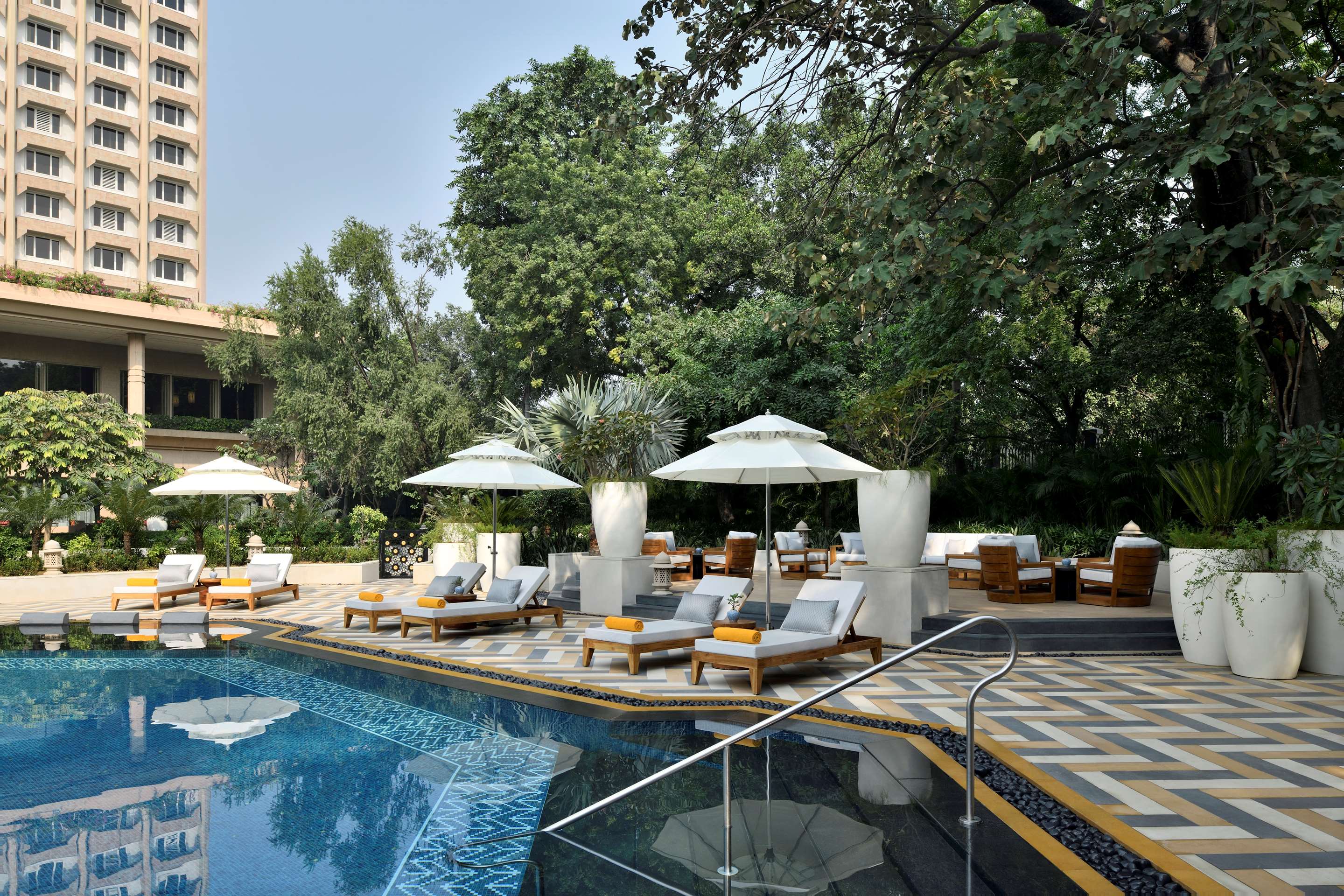 Well designed spaces amidst a relaxing amp luxurious ambience The Pool at Taj Mahal New Delhi