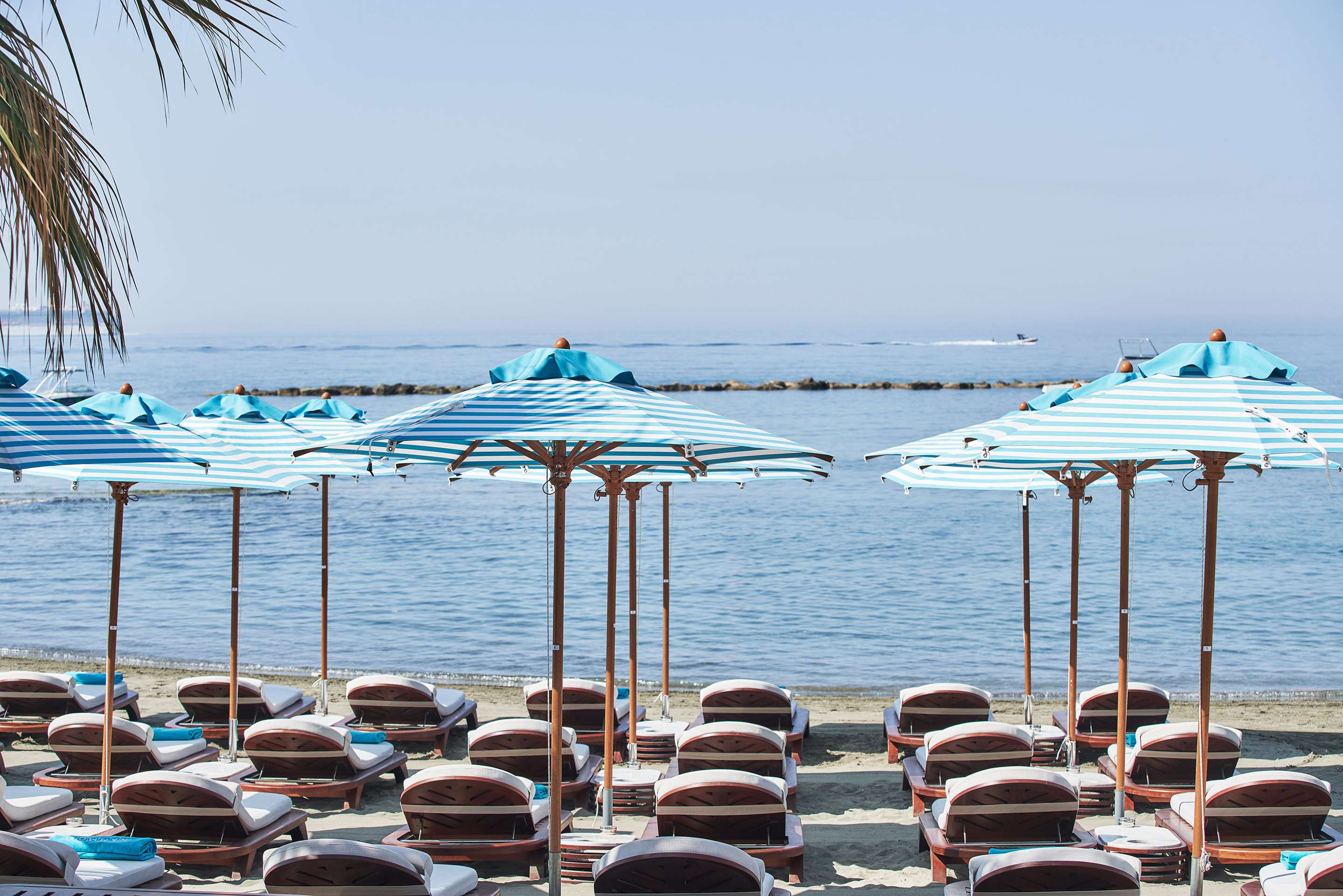 Parklane Limassol Restaurants Nammos Sunbeds at the beach LR