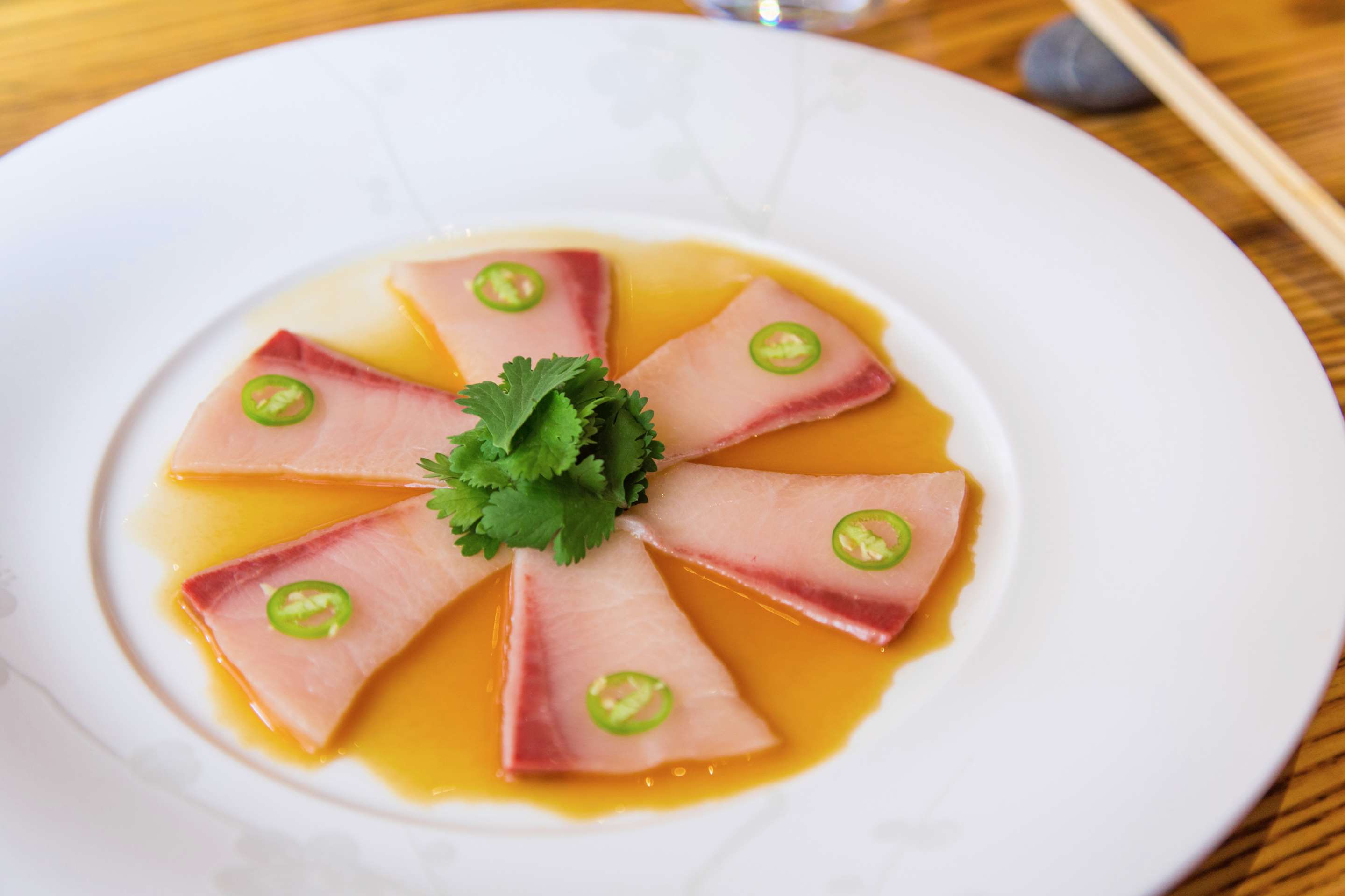 Yellowtail Sashimi with Jalape o Henry Hargreaves