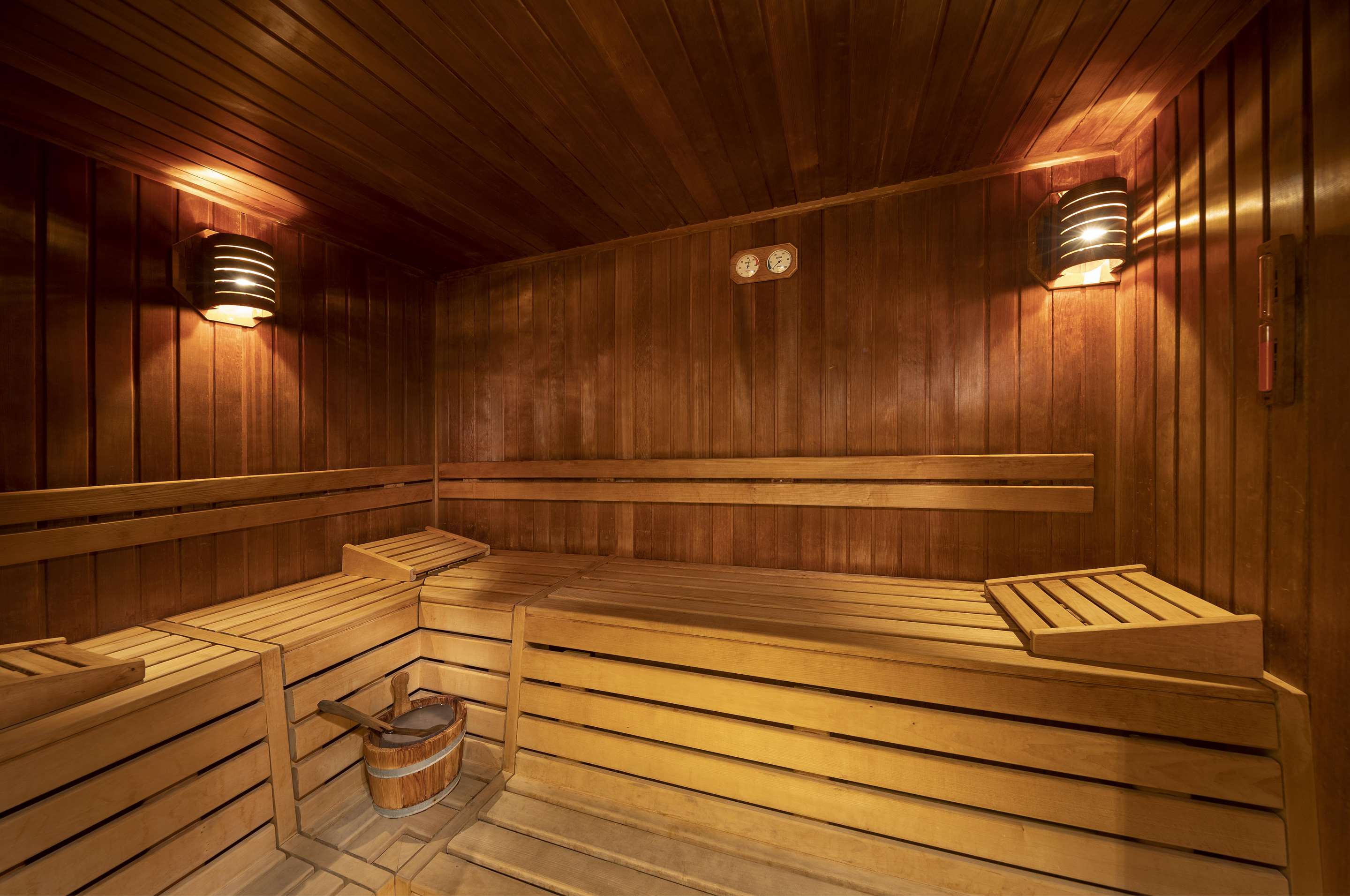 Interior view of sauna room