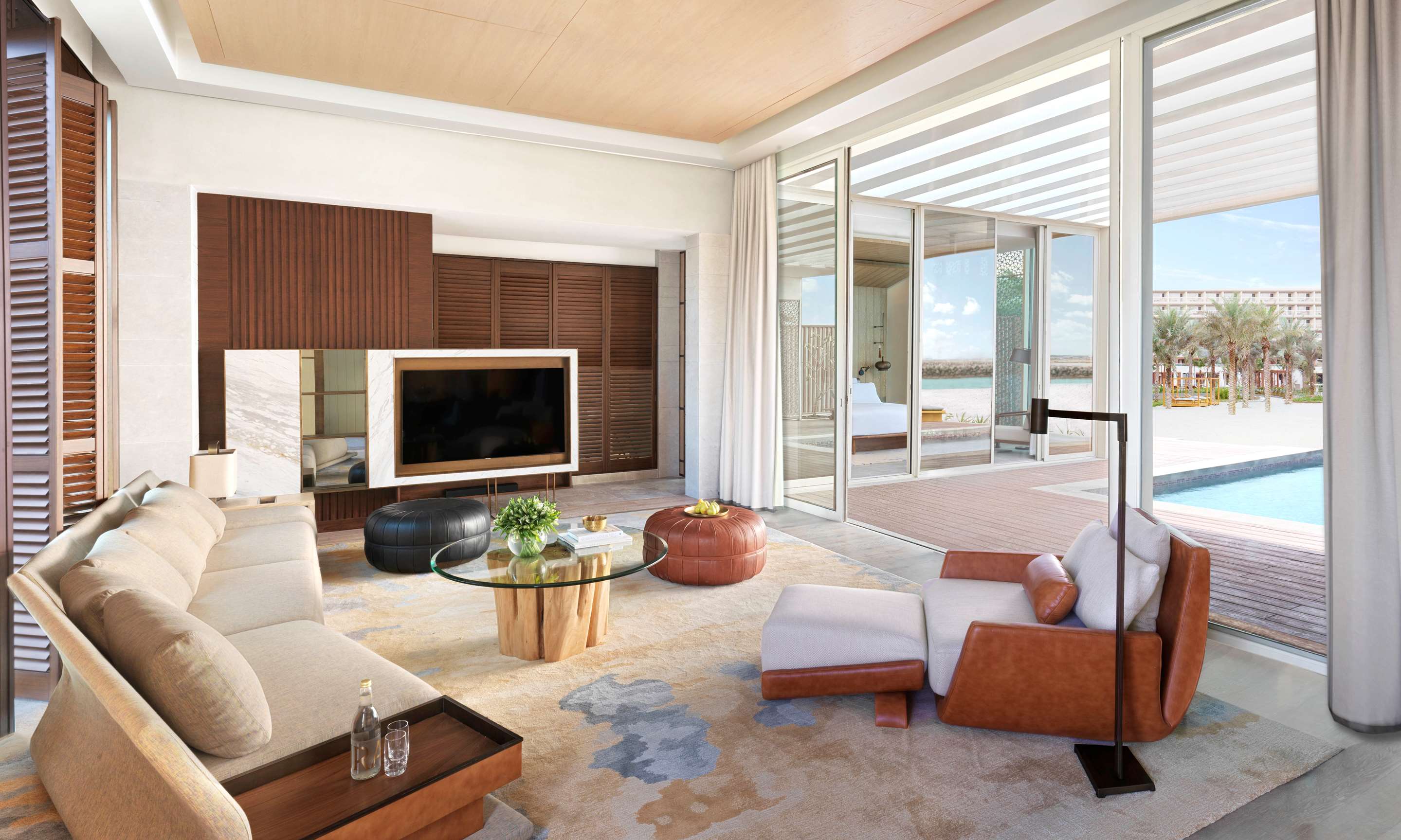 Beachfront Pool Villa - Living Room