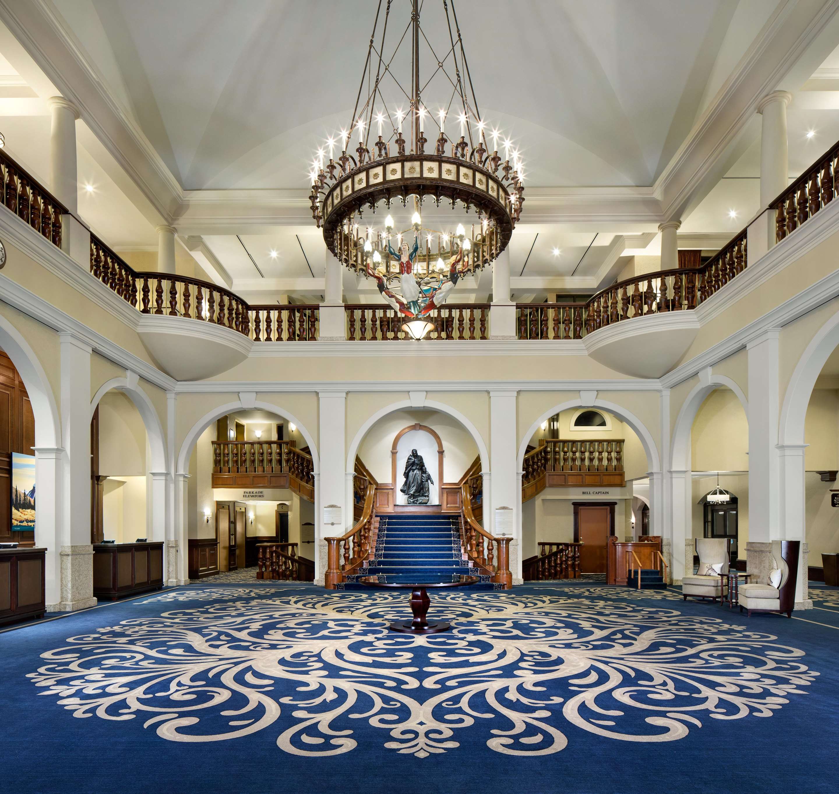 Hotel Lobby with Staircase