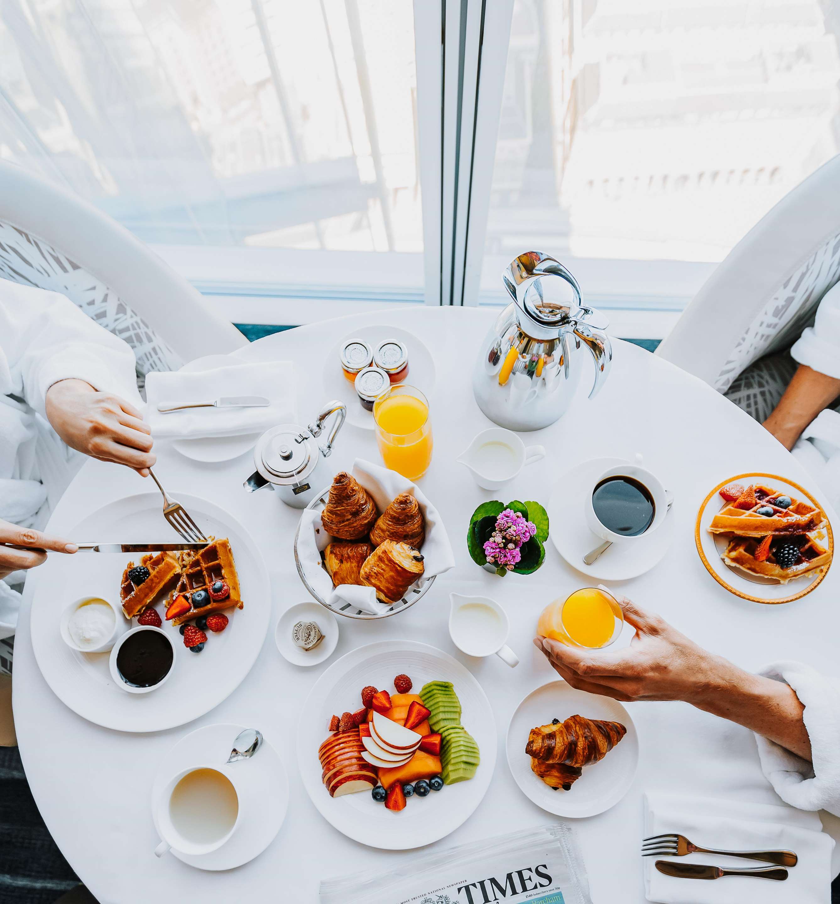 In-Room Breakfast With A View