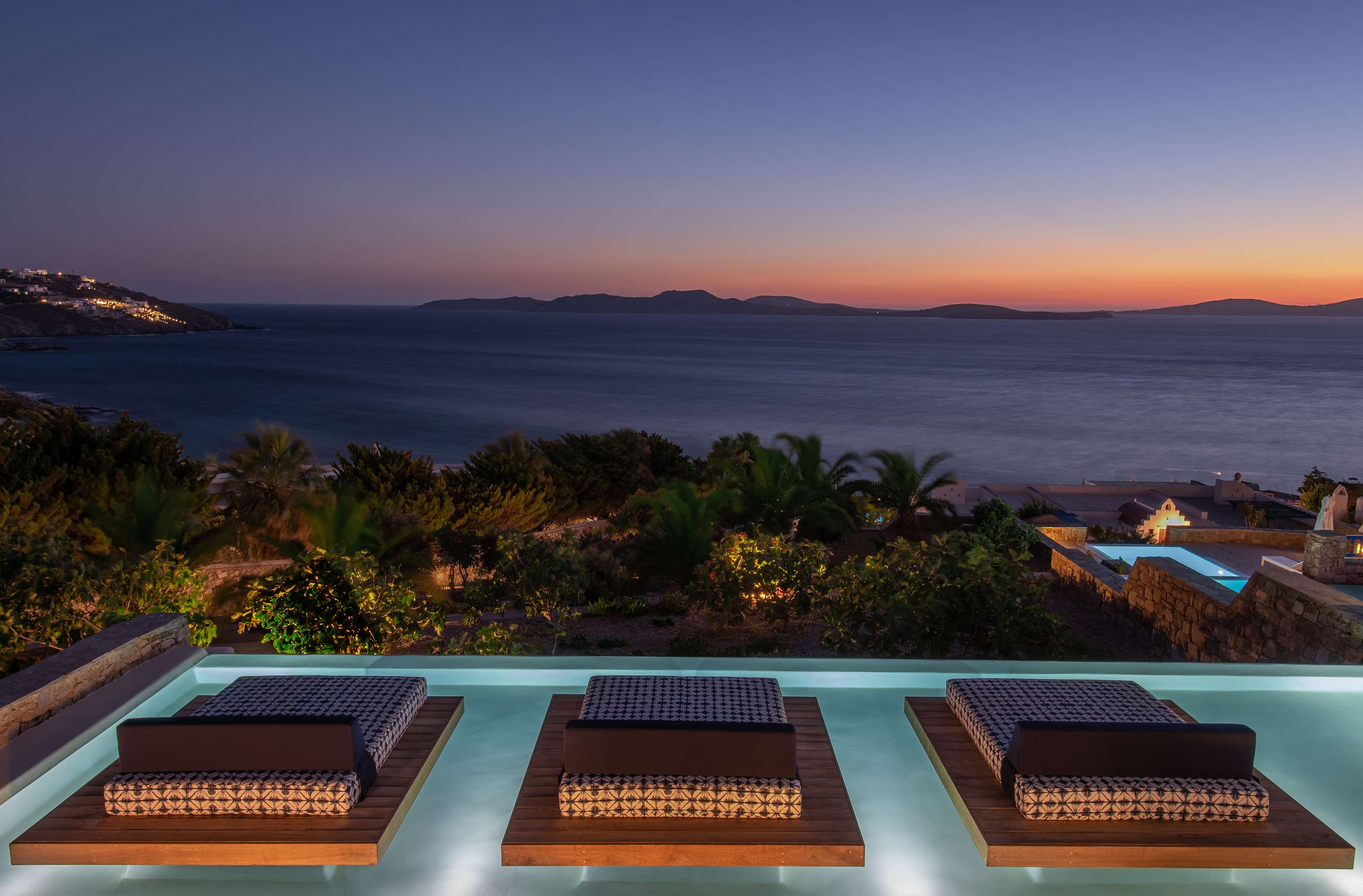 Spa Relaxation Pool Sunset