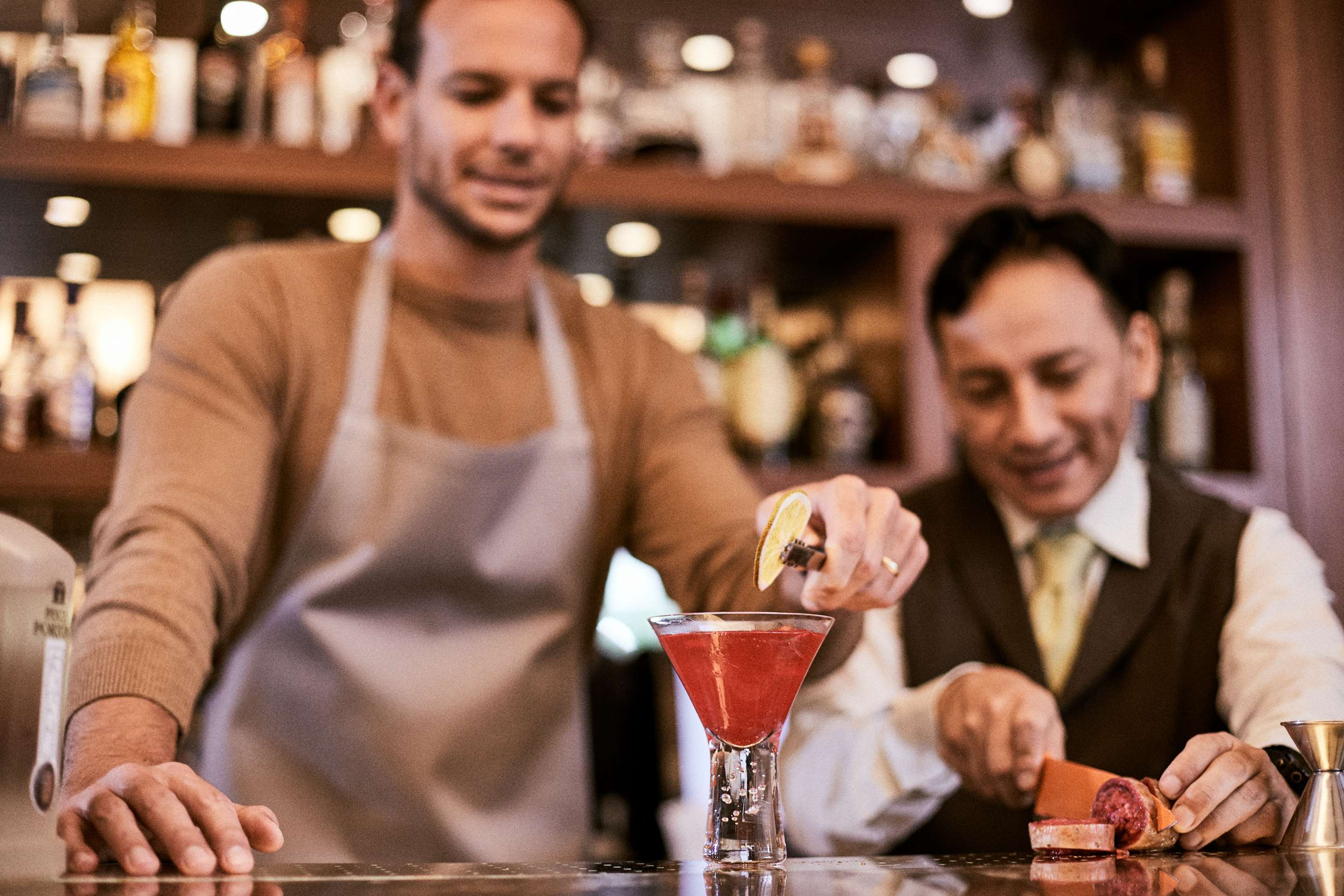 Tasting from sugar cane