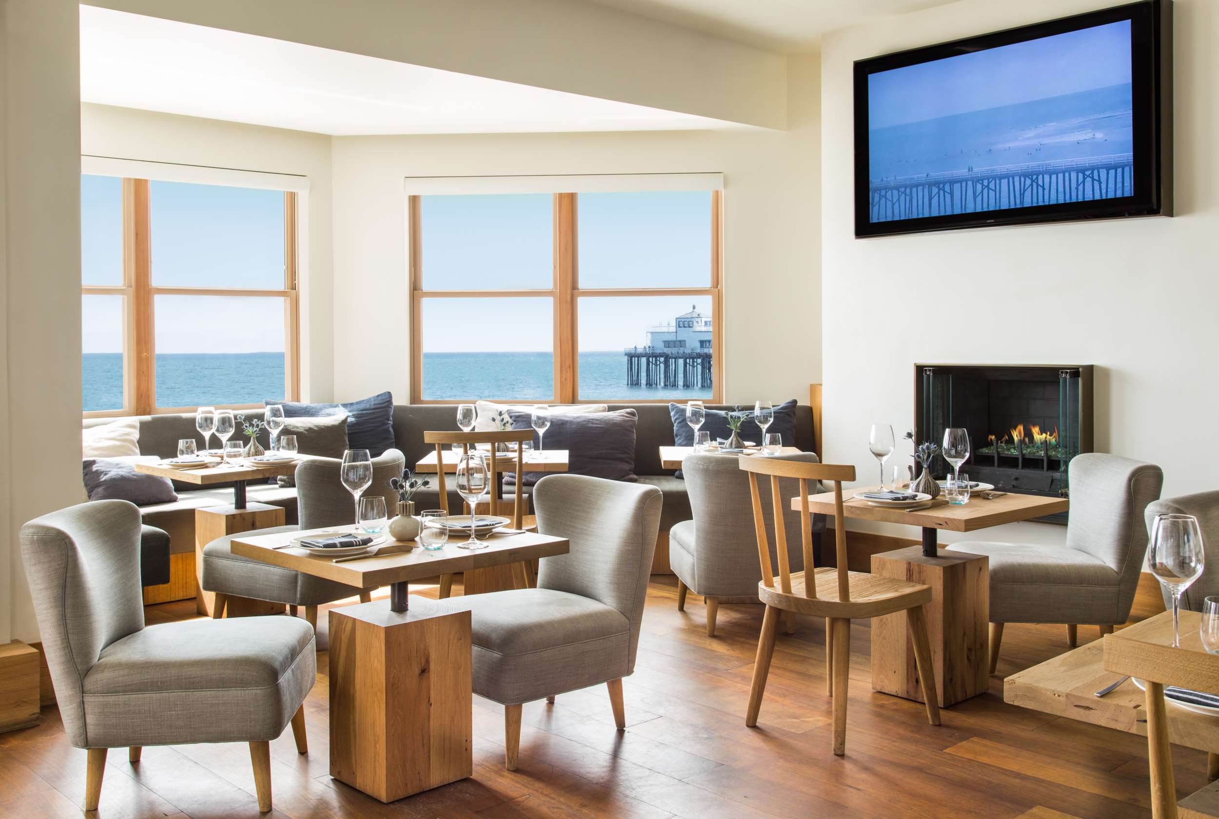 Carbon Beach Club Interior Dining