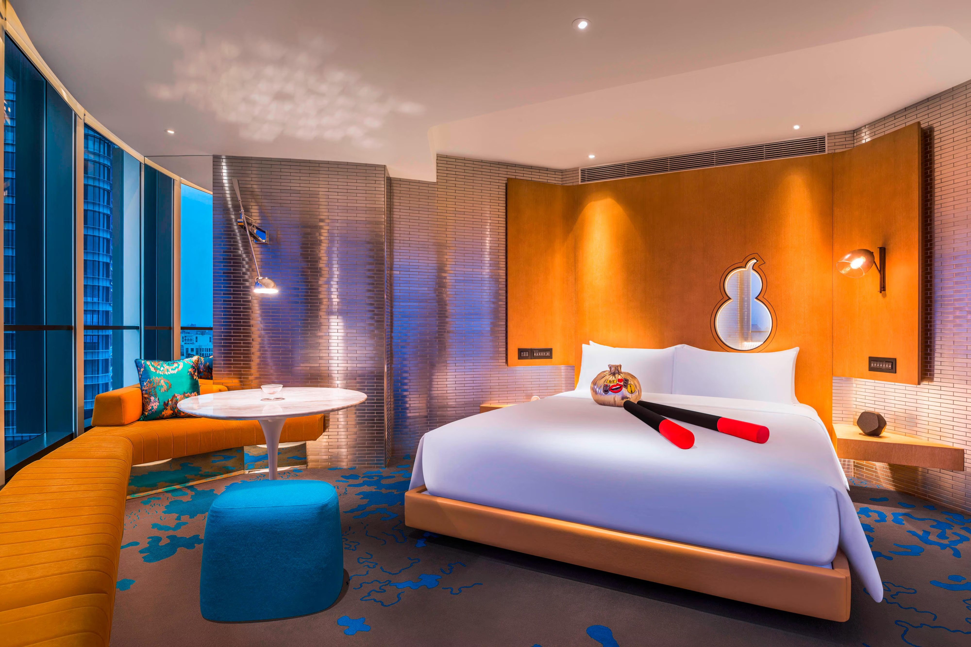 쿨 코너룸 - 게스트룸, 킹베드 1개, 시티 뷰