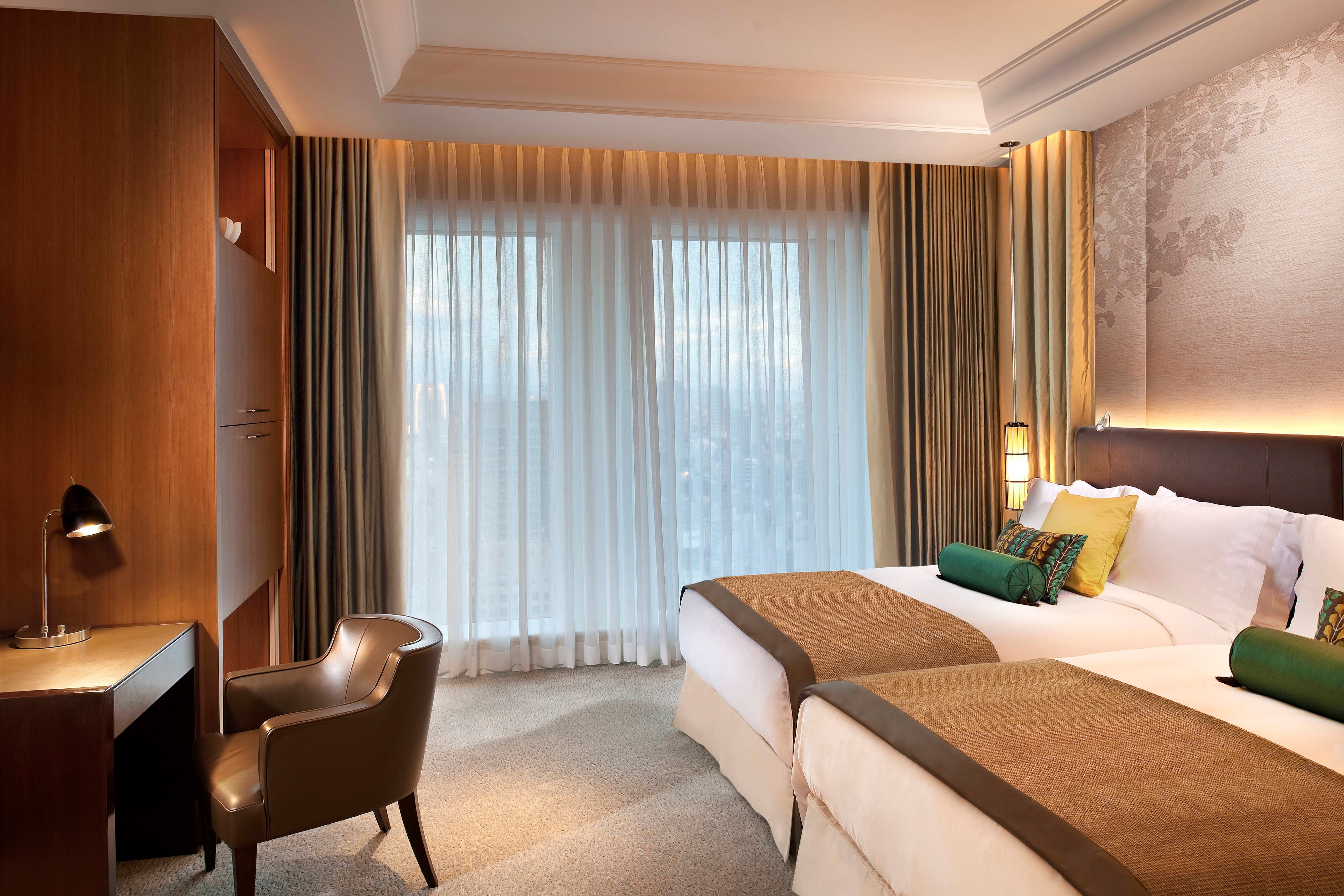 디럭스룸, 더블베드 2개, 시티 뷰