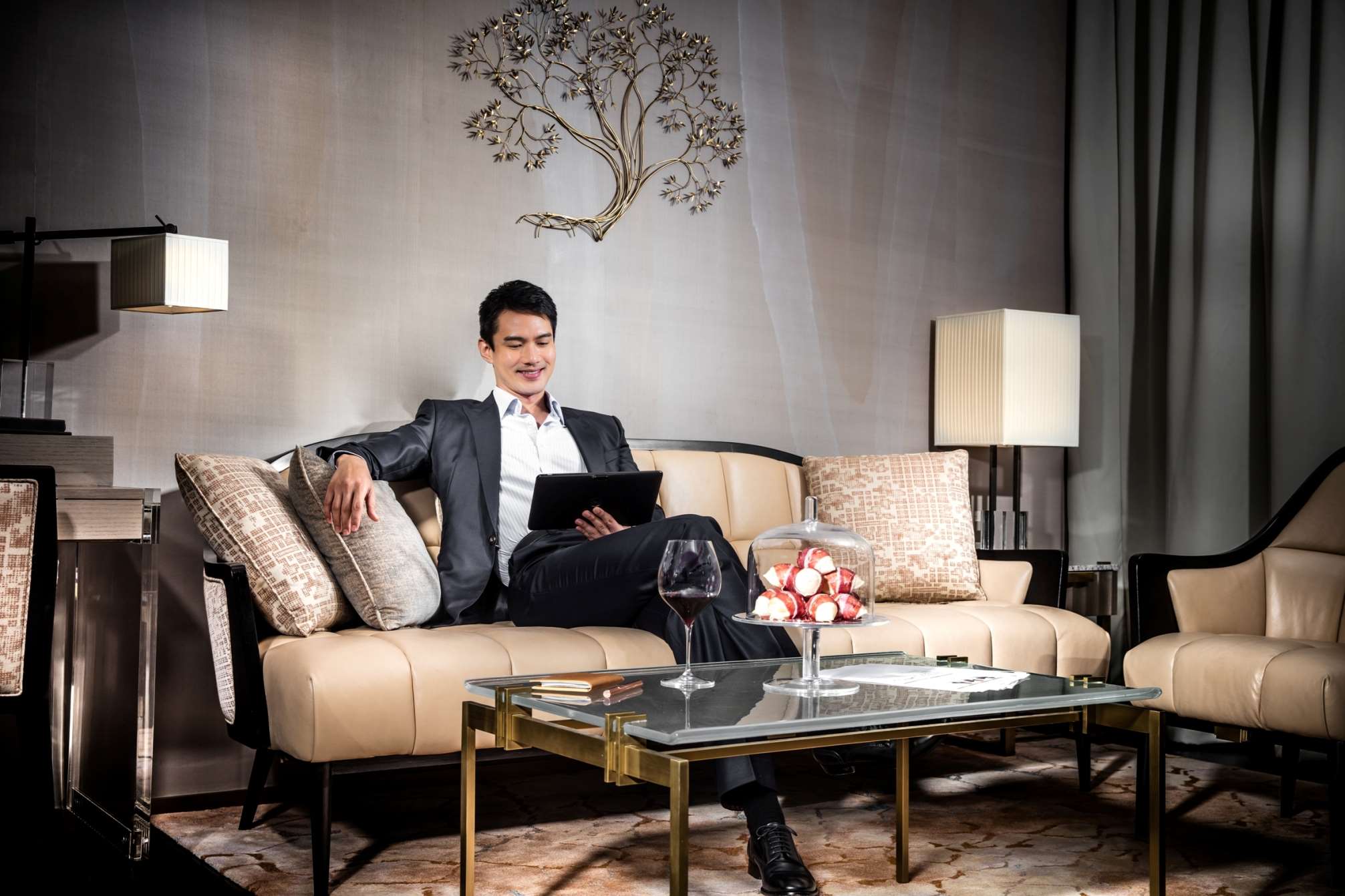 Chilling out in room