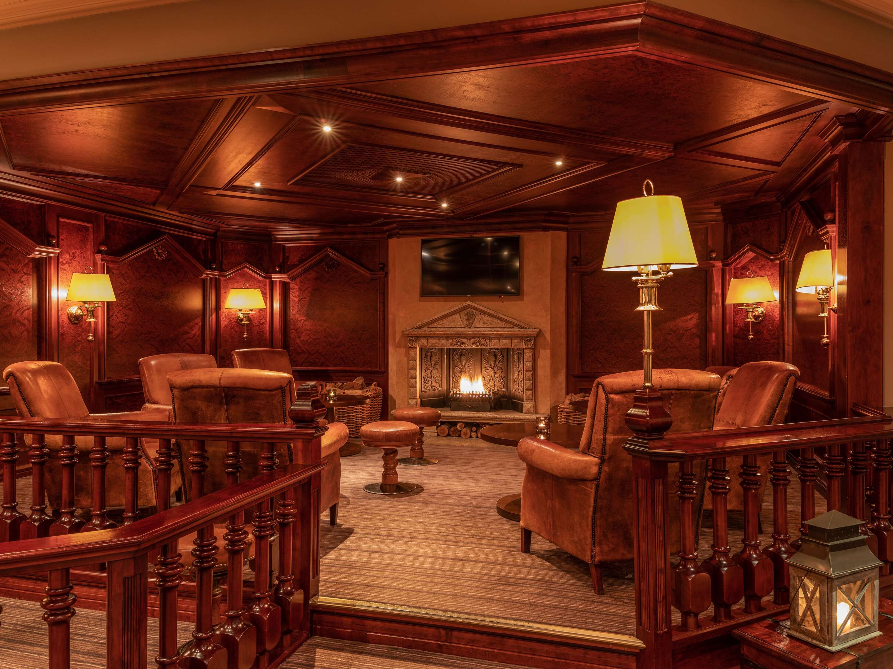 Open Fire in The Bar at The Europe Hotel & Resort
