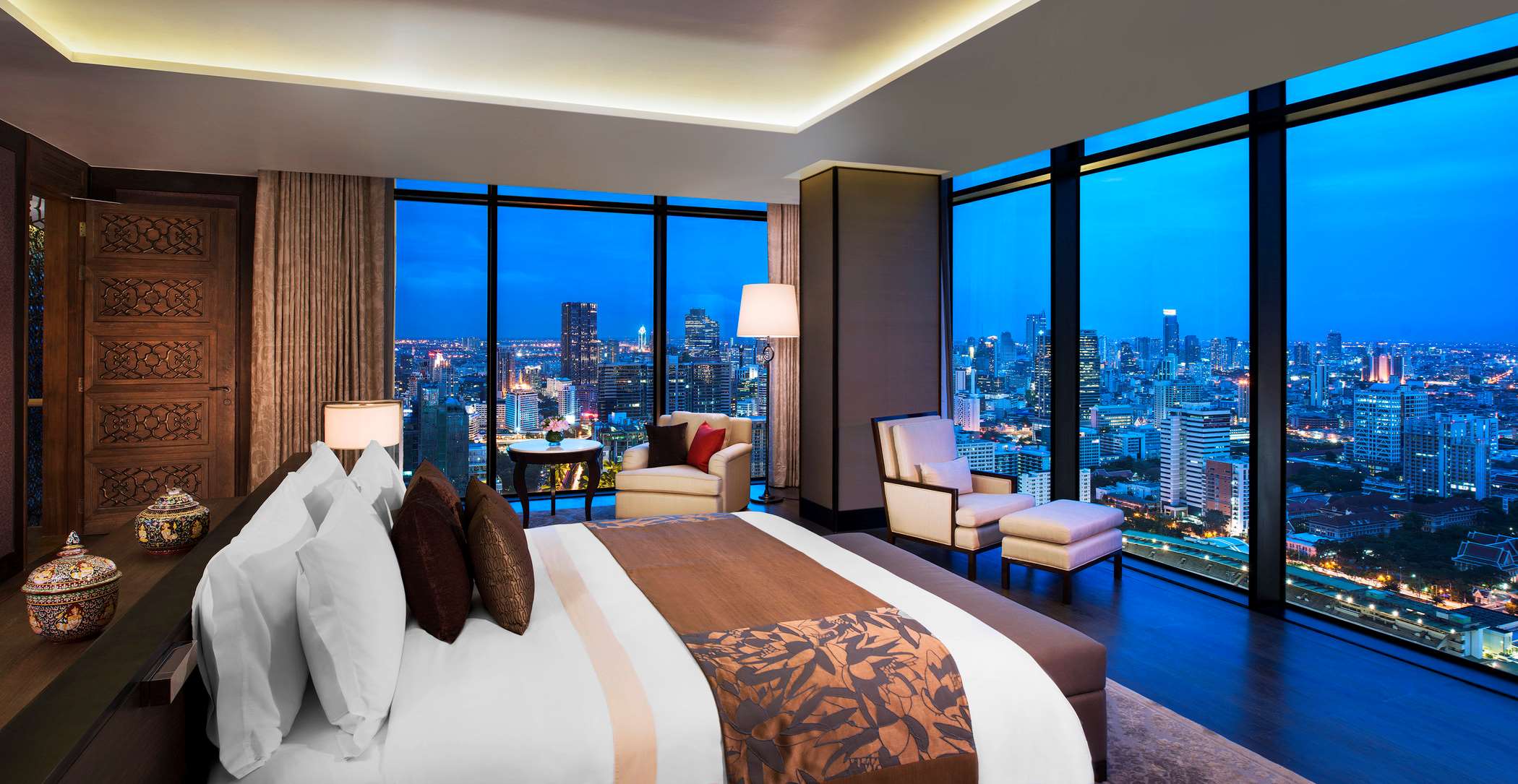 The Owner s Penthouse Master Bedroom Overlooking the City