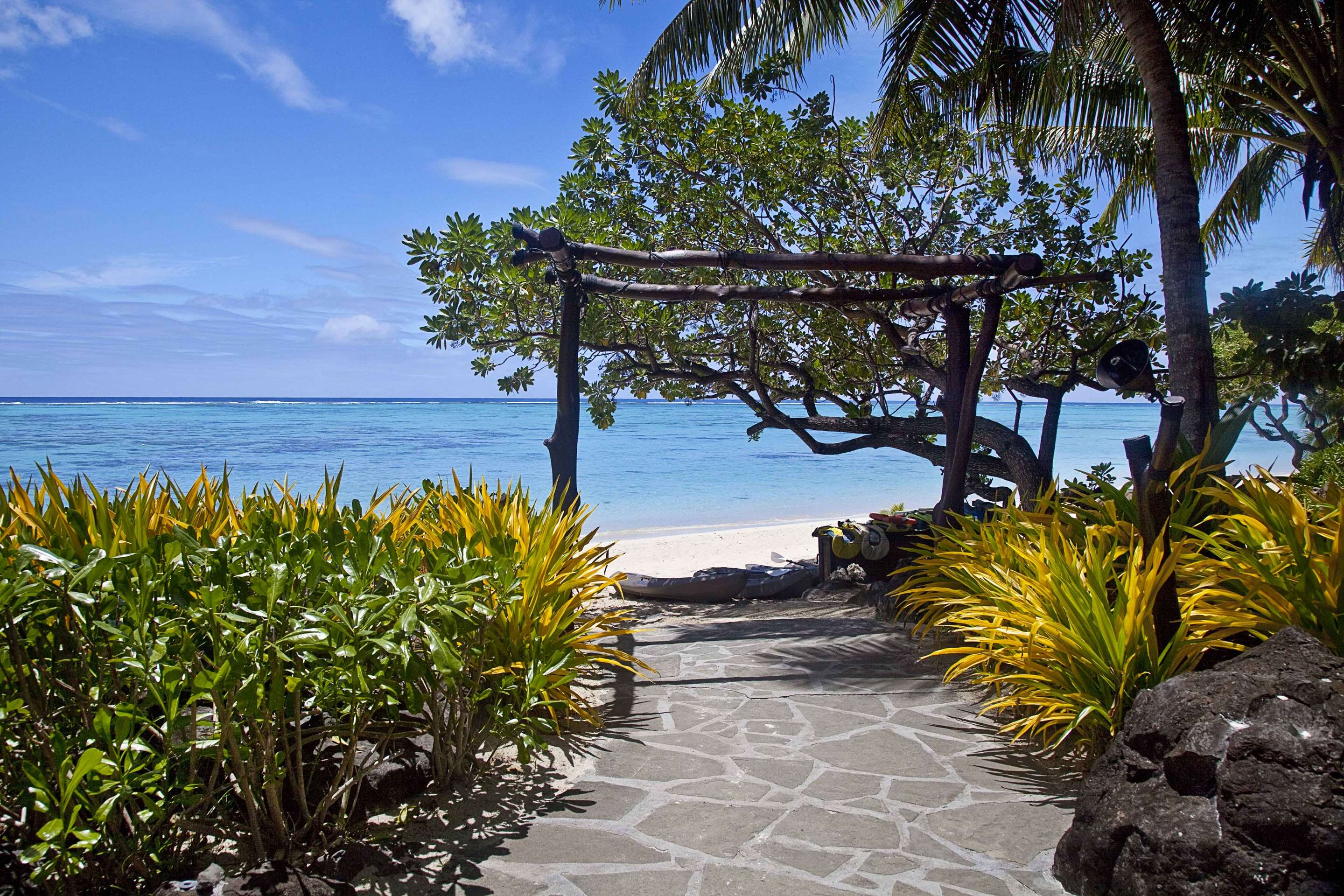 Pacific Resort Aitutaki Beach Archway Landscape