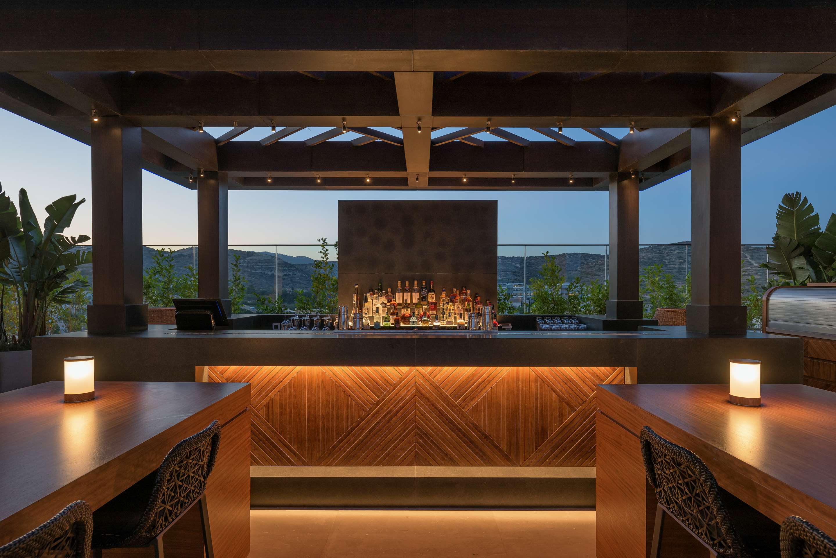 The Roof Top Bar Drinks Display