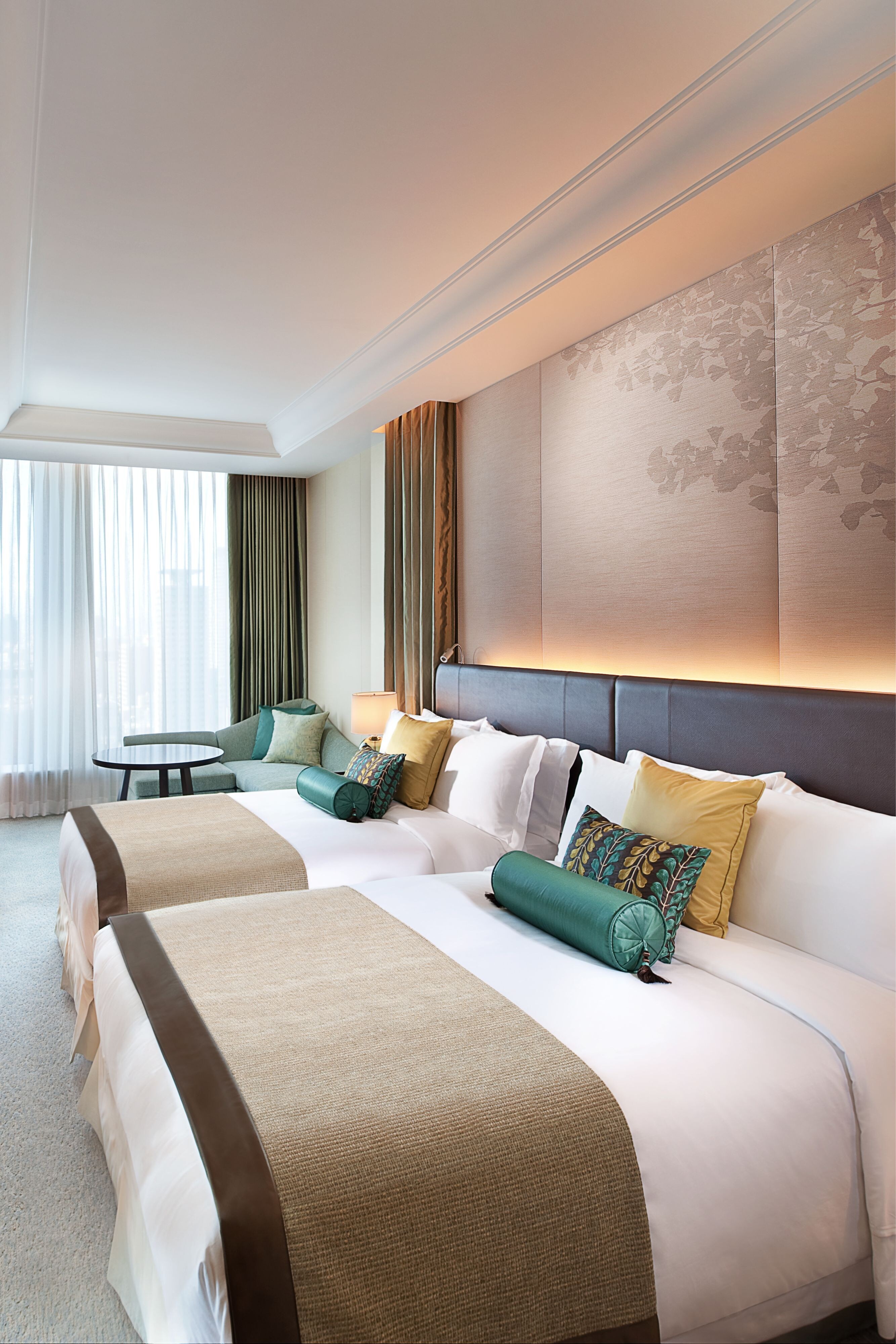 그랜드 디럭스 코너룸, 더블베드 2개, 시티 뷰