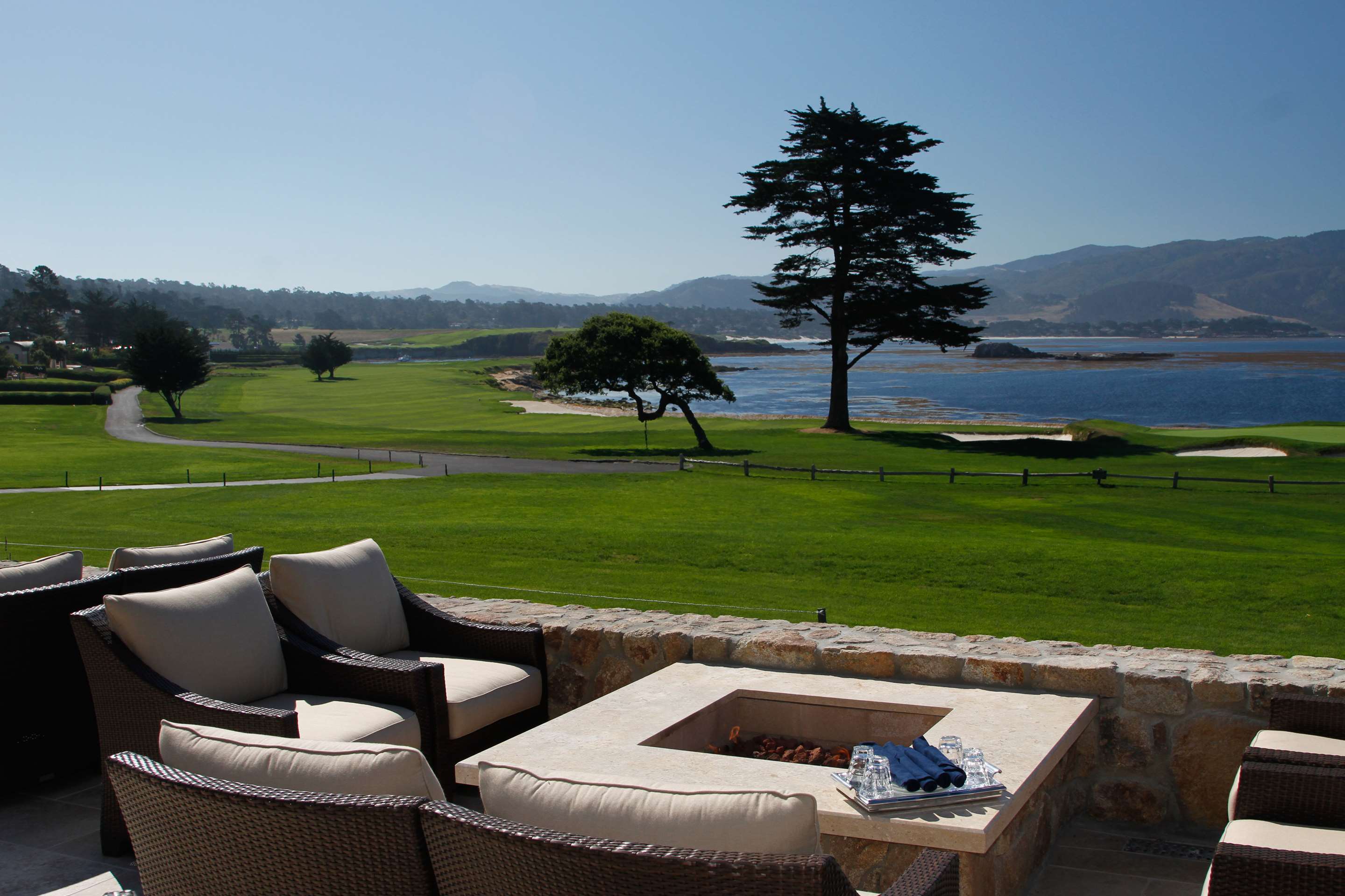 Pebble Beach Resorts - The Lodge at Pebble Beach -  The Bench Restaurant Patio c Tom O Neal