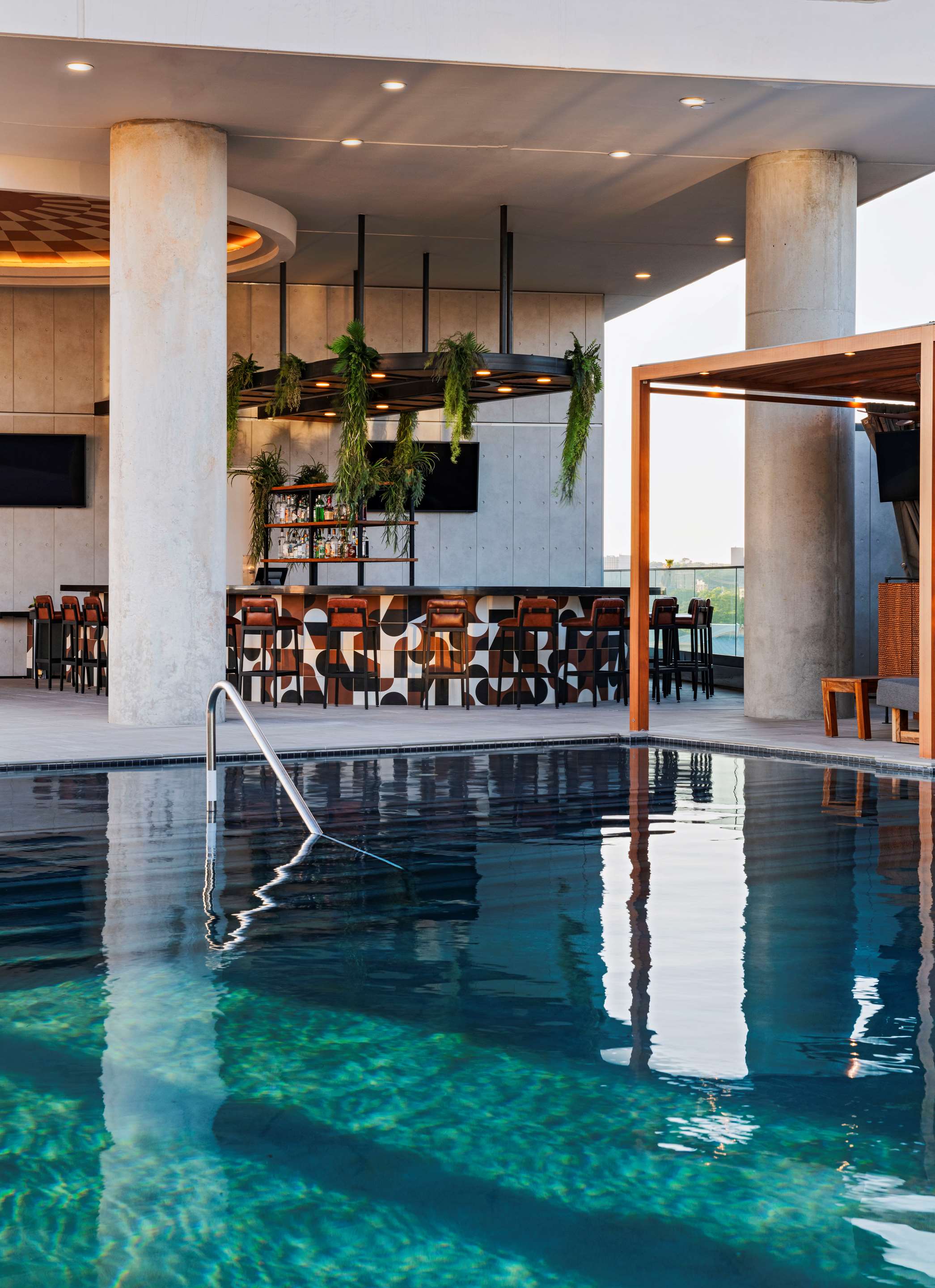 Cenote pool with bar