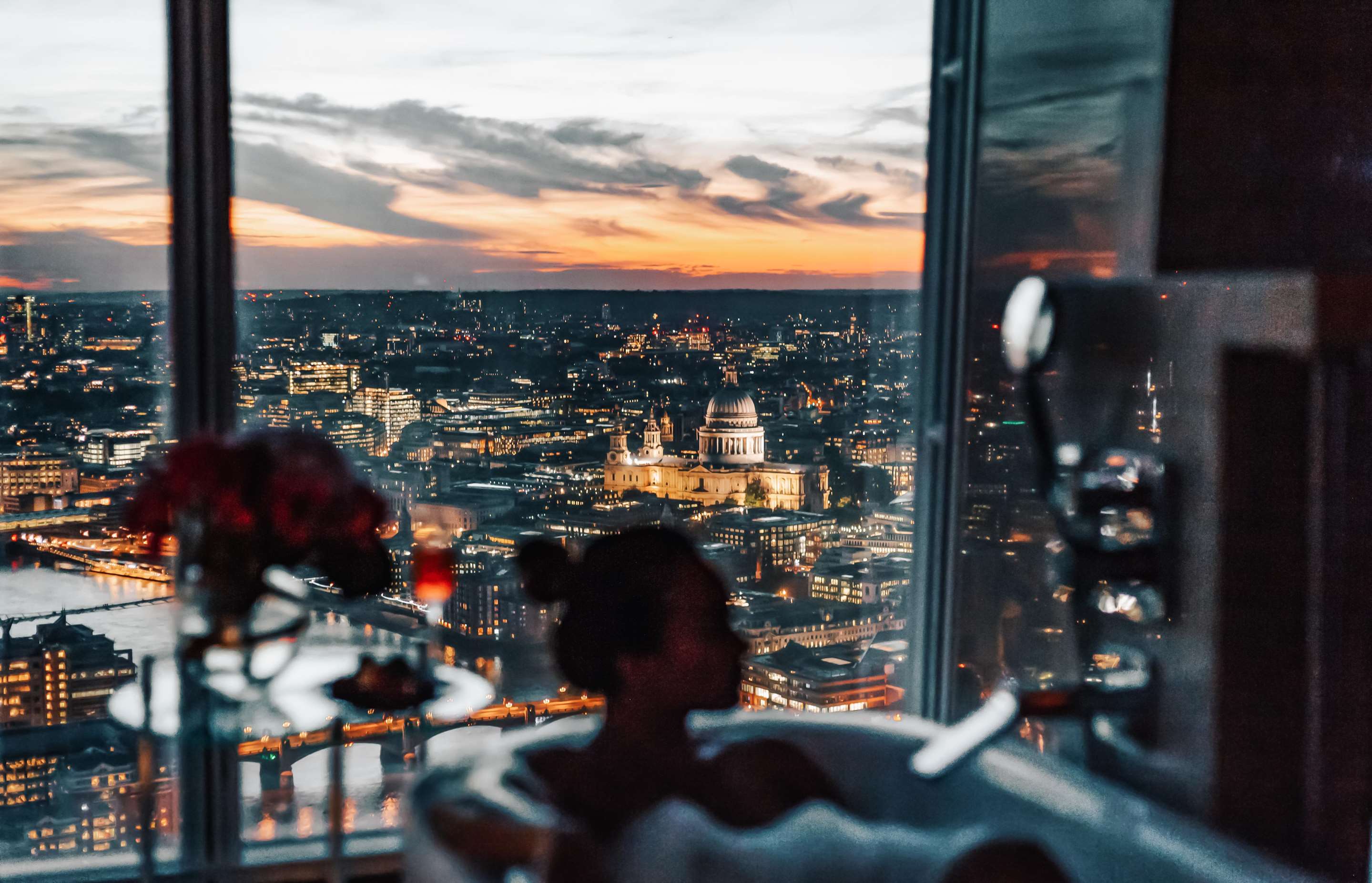 Bathtub With A View At Night