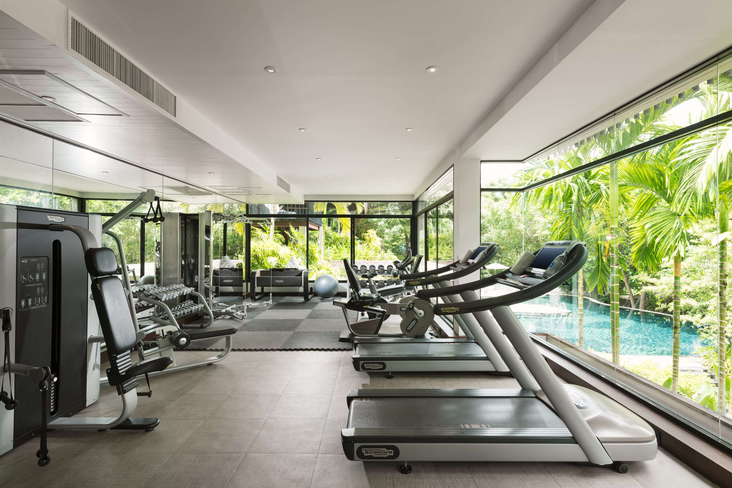 Gym equipment in the Anantara health club