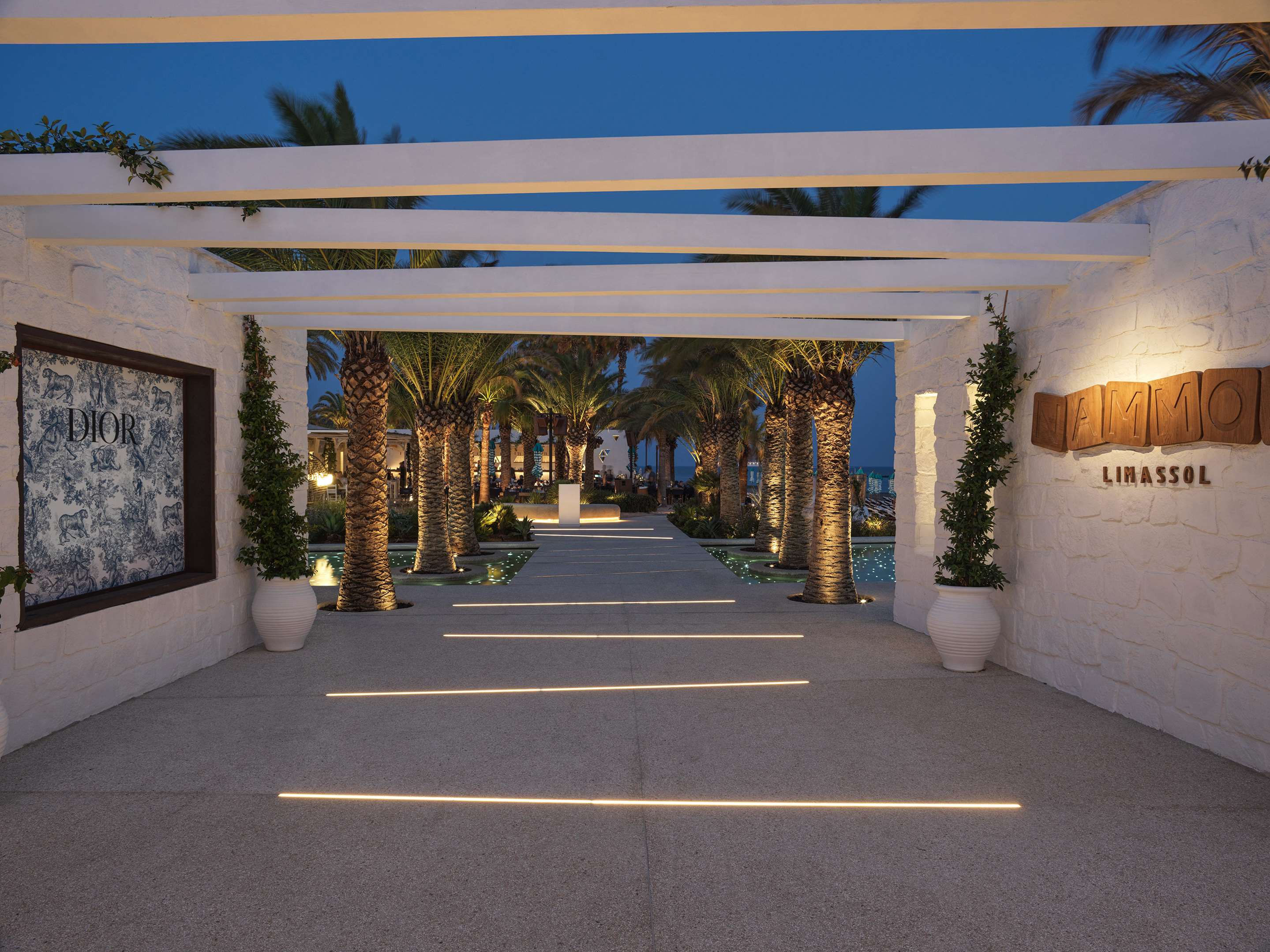 Parklane Limassol Restaurants Nammos Entrance Night LR