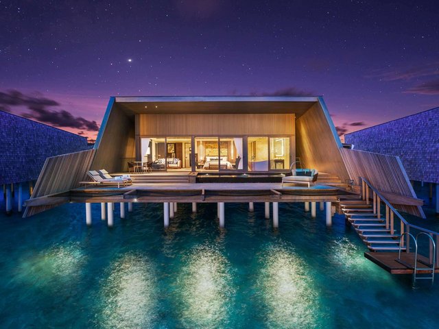 Sunset Overwater Villa with Pool